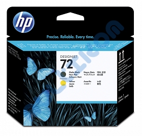 Głowica drukująca czarna matowa (matte black) i żółta (yellow) HP 72  (C9384A)